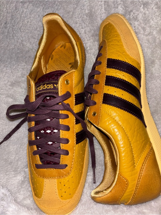 adidas Shoes - adidas Men's Yellow and Burgundy Retro Low-Top Sneakers